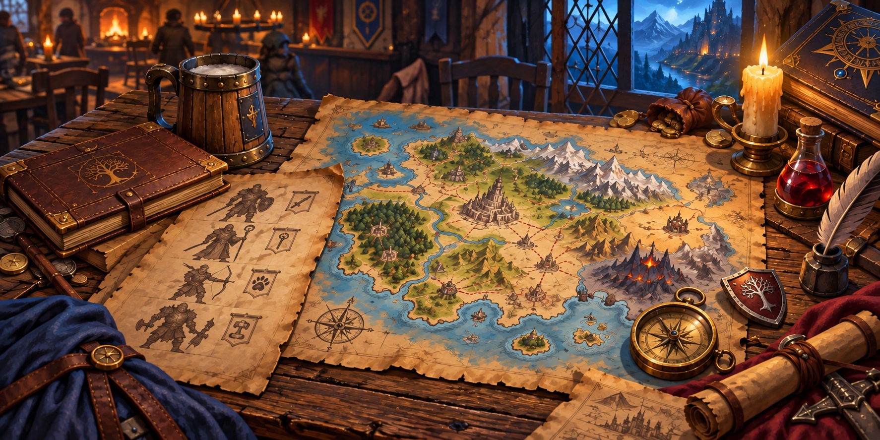 Adventurers planning their next journey