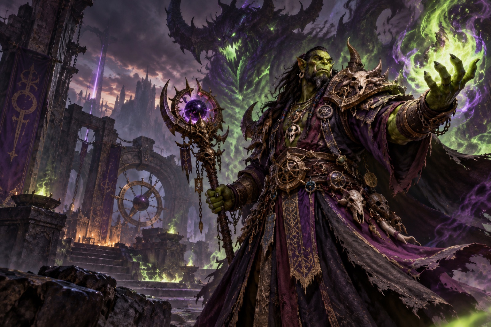 Warlock adventurer artwork