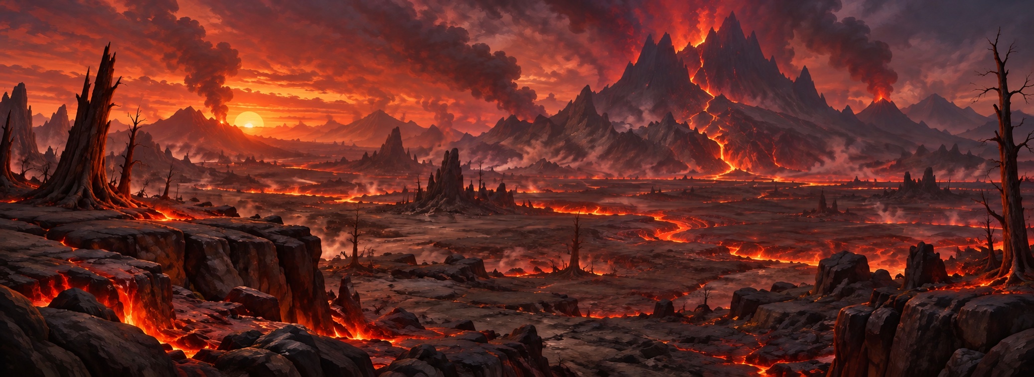 Burning Steppes landscape